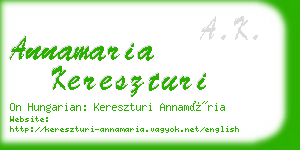 annamaria kereszturi business card